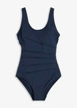 bonprix bonprix Vestidos Moldeadores|Bañadores>Bañador con ligero efecto moldeador y pliegues decorativos Azul marino