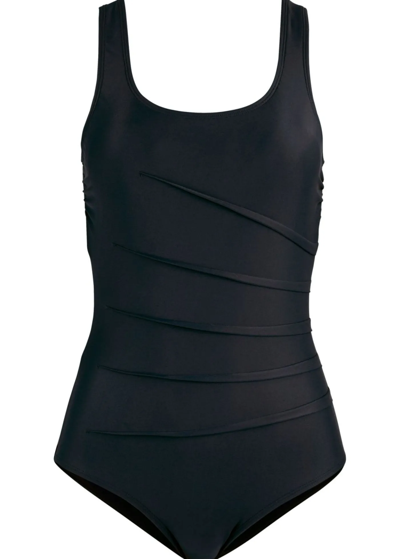 bonprix bonprix Vestidos Moldeadores|Bañadores>Bañador con ligero efecto moldeador y pliegues decorativos Negro