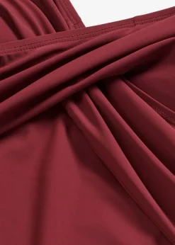 bonprix bonprix Vestidos Moldeadores|Novedades>Bañador con ligero efecto moldeador y diseño cruzado Burdeos