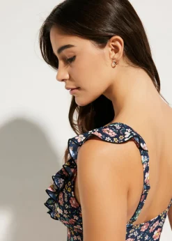 Mujer bonprix bonprix Bañador con ligero efecto moldeador y volantes