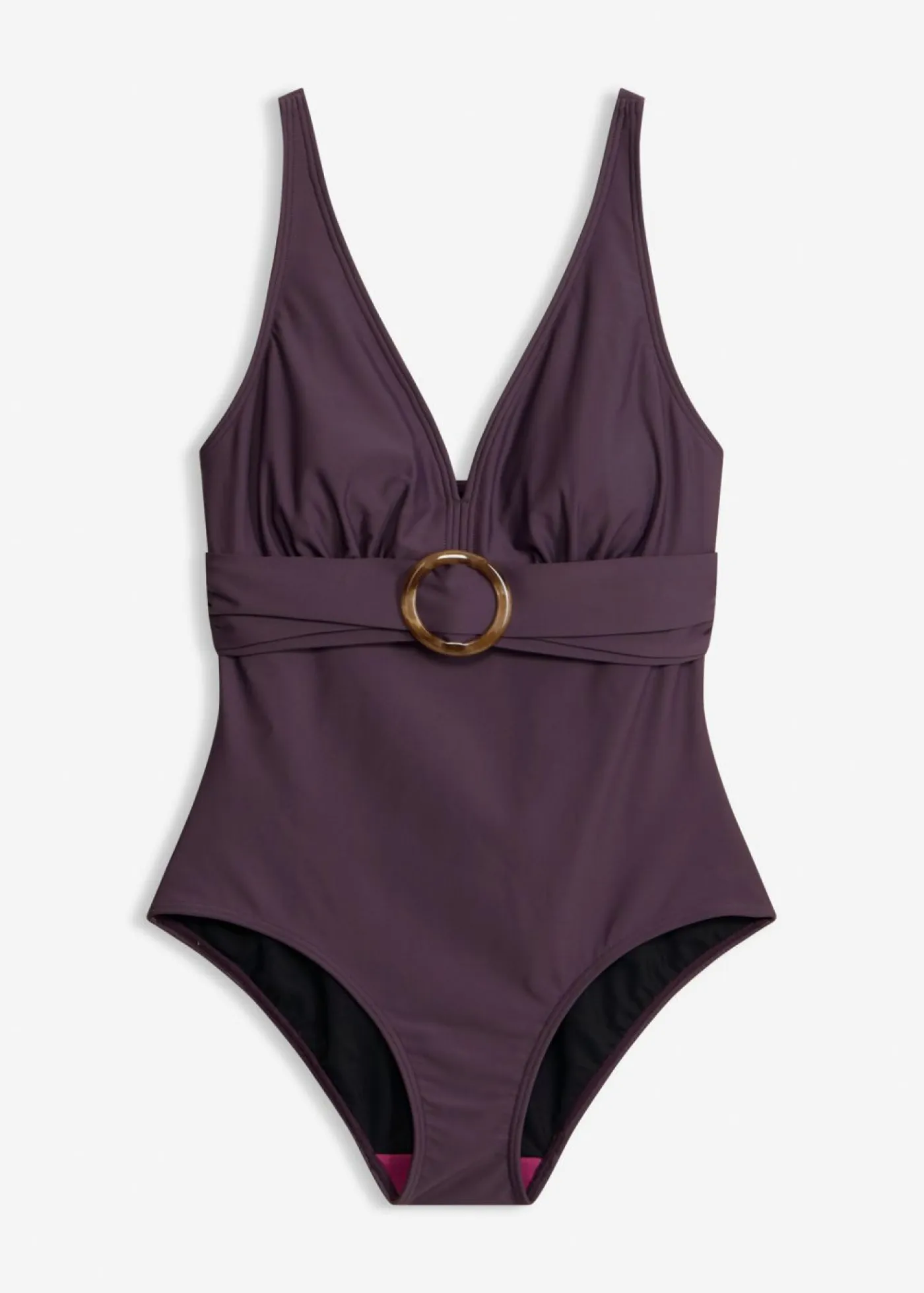 Mujer bonprix bonprix Bañador con ligero efecto moldeador y escote en V