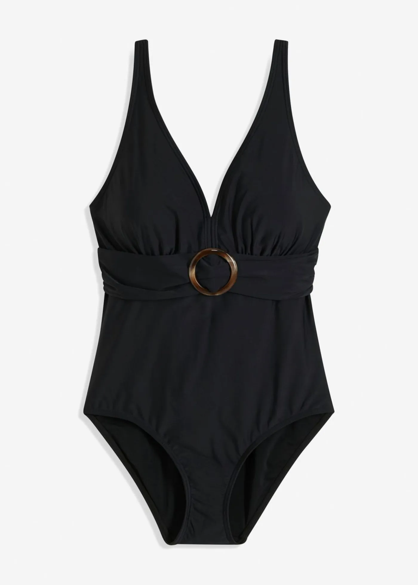 bonprix bonprix Vestidos Moldeadores|Novedades>Bañador con ligero efecto moldeador y escote en V Negro