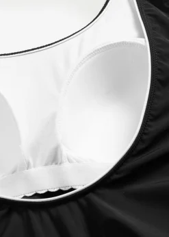 bonprix bonprix Vestidos Moldeadores|Bañadores>Bañador con ligero efecto moldeador y costuras decorativas Negro-blanco