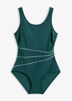 Mujer bonprix bonprix Bañador con ligero efecto moldeador y costuras decorativas