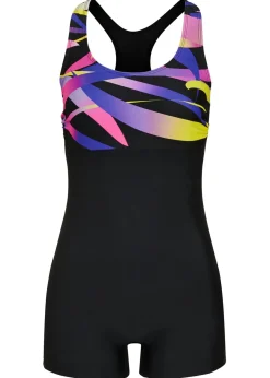 bonprix bonprix Ropa De Baño Deportiva|Bañadores>Bañador deportivo de material de secado rápido con perneras Negro multicolor