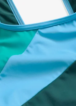 Mujer bonprix bonprix Bañador deportivo de secado rápido con inserto de contraste