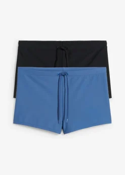 bonprix bonprix Trajes De Baño|Ropa De Playa>Bañador (2 unidades) negro-índigo claro