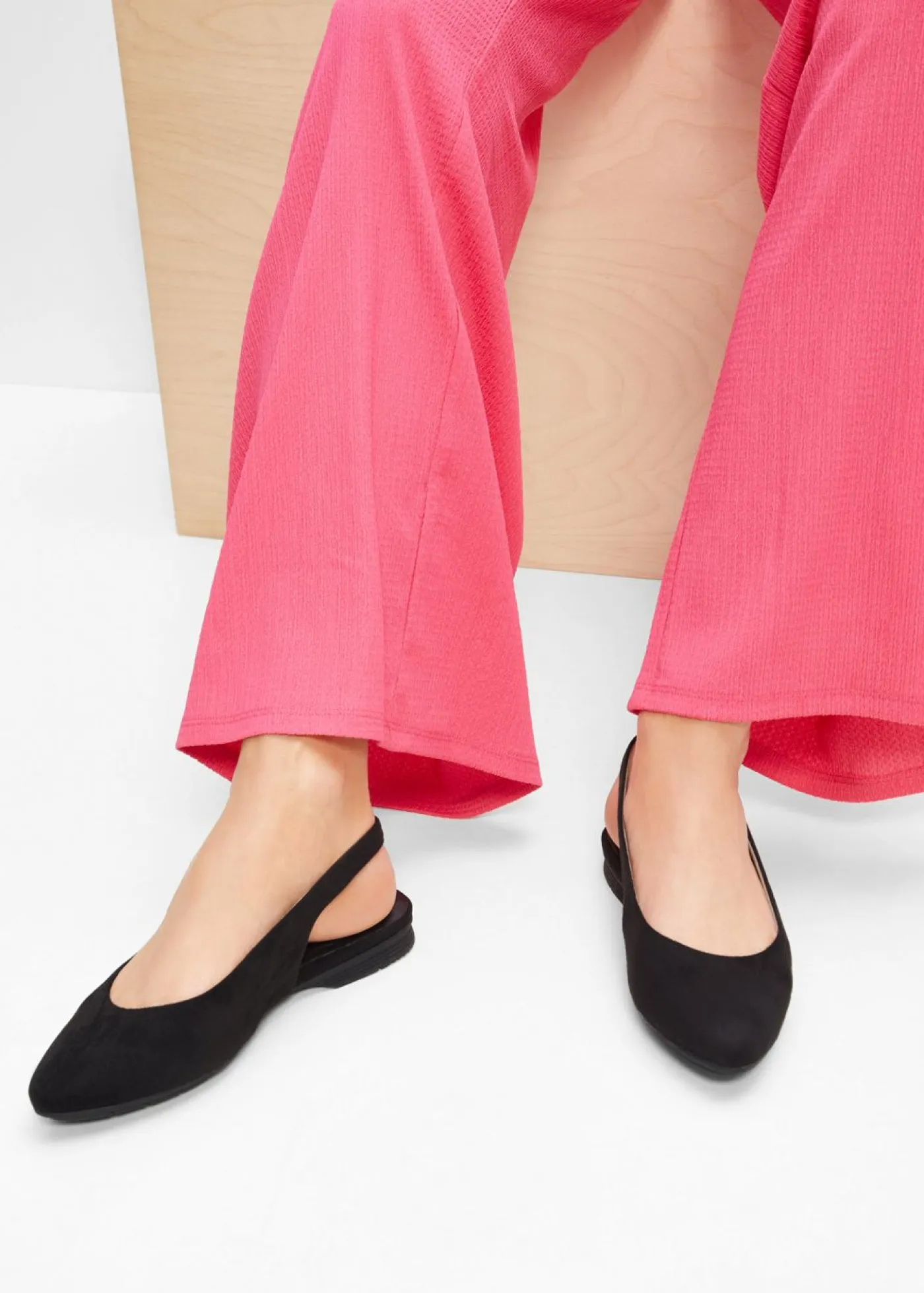 Mujer bonprix Jana Bailarina Jana con talón al descubierto y un ancho cómodo