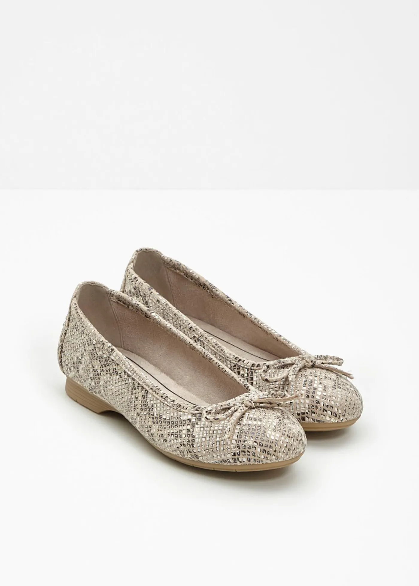 bonprix Jana Zapatos De Marca·Jana|Zapatos Primavera-Verano>Bailarinas cómodas de Jana en ancho cómodo piel de serpiente beige