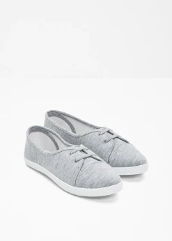 bonprix bonprix Tendencias·Zapatos Veganos|Zapatos Primavera-Verano>Bailarinas con cordones decorativos Gris jaspeado