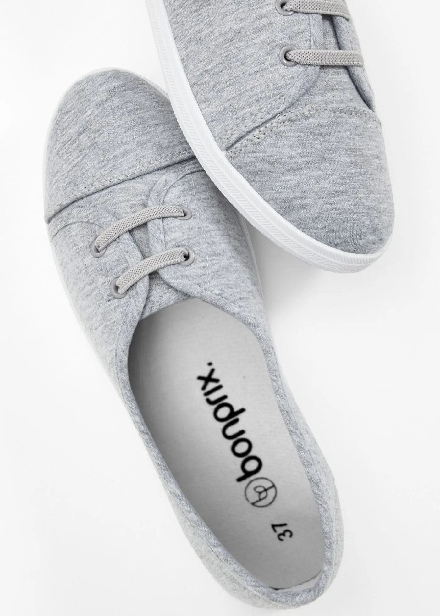 bonprix bonprix Tendencias·Zapatos Veganos|Zapatos Primavera-Verano>Bailarinas con cordones decorativos Gris jaspeado