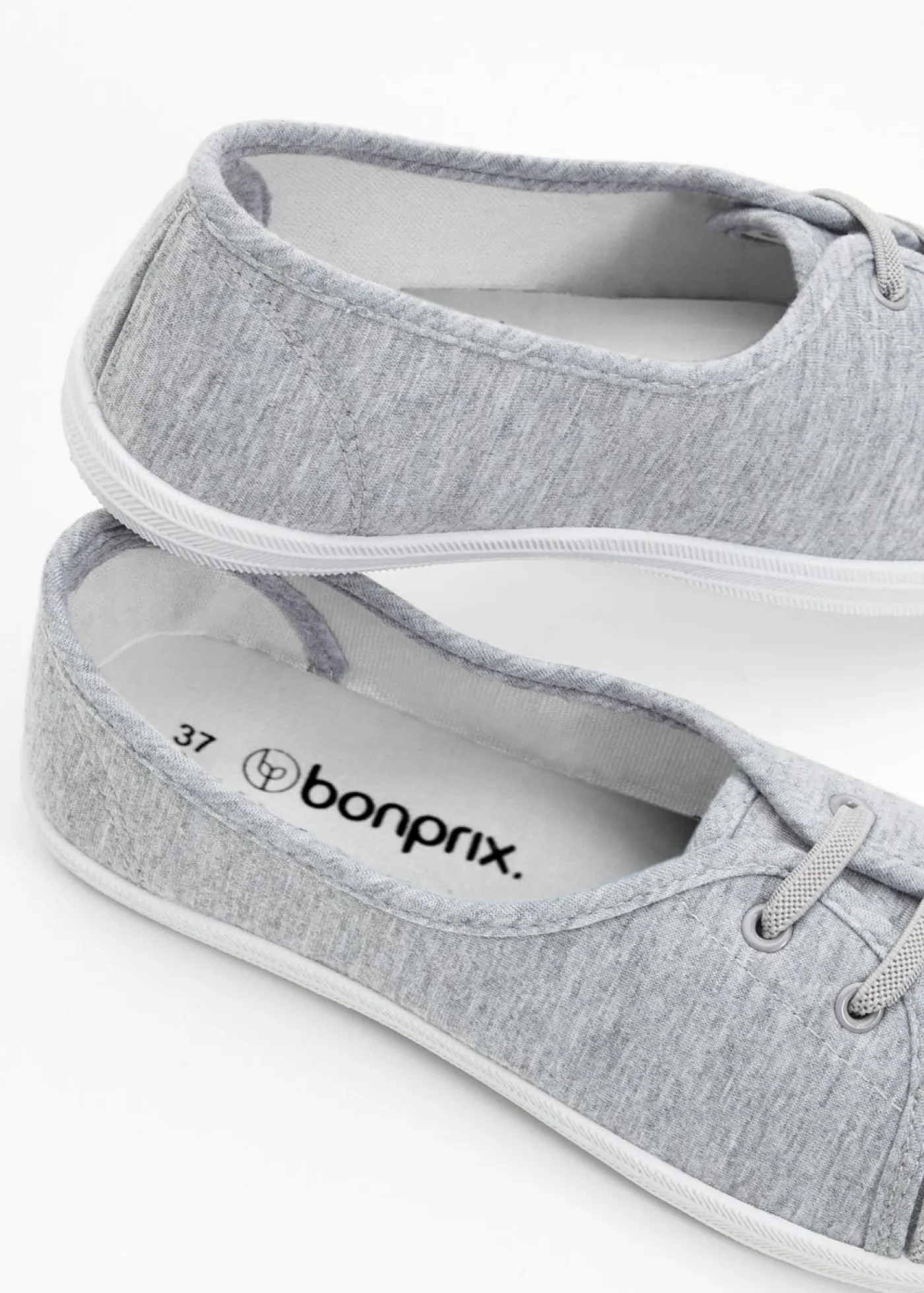 bonprix bonprix Tendencias·Zapatos Veganos|Zapatos Primavera-Verano>Bailarinas con cordones decorativos Gris jaspeado