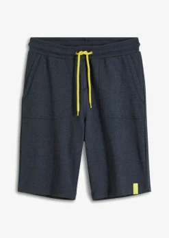 bonprix bonprix Shorts|Básicos En Rebajas>Bermuda de chándal azul marino moteado