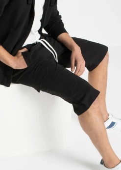 Hombre bonprix bonprix Bermuda de chándal tipo cargo de algodón orgánico puro