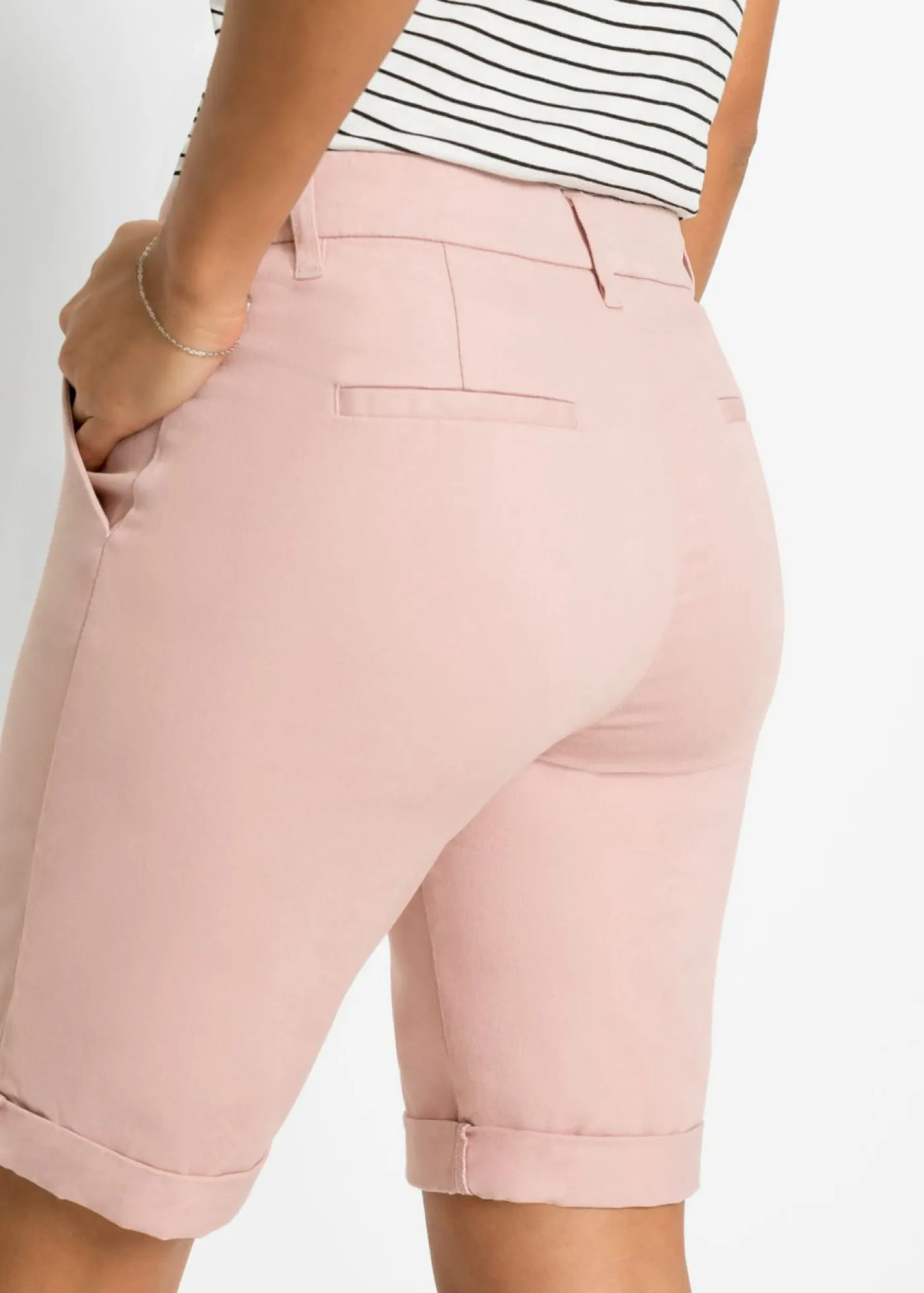 bonprix bonprix Shorts|Pantalones>Bermuda elástica Rosa