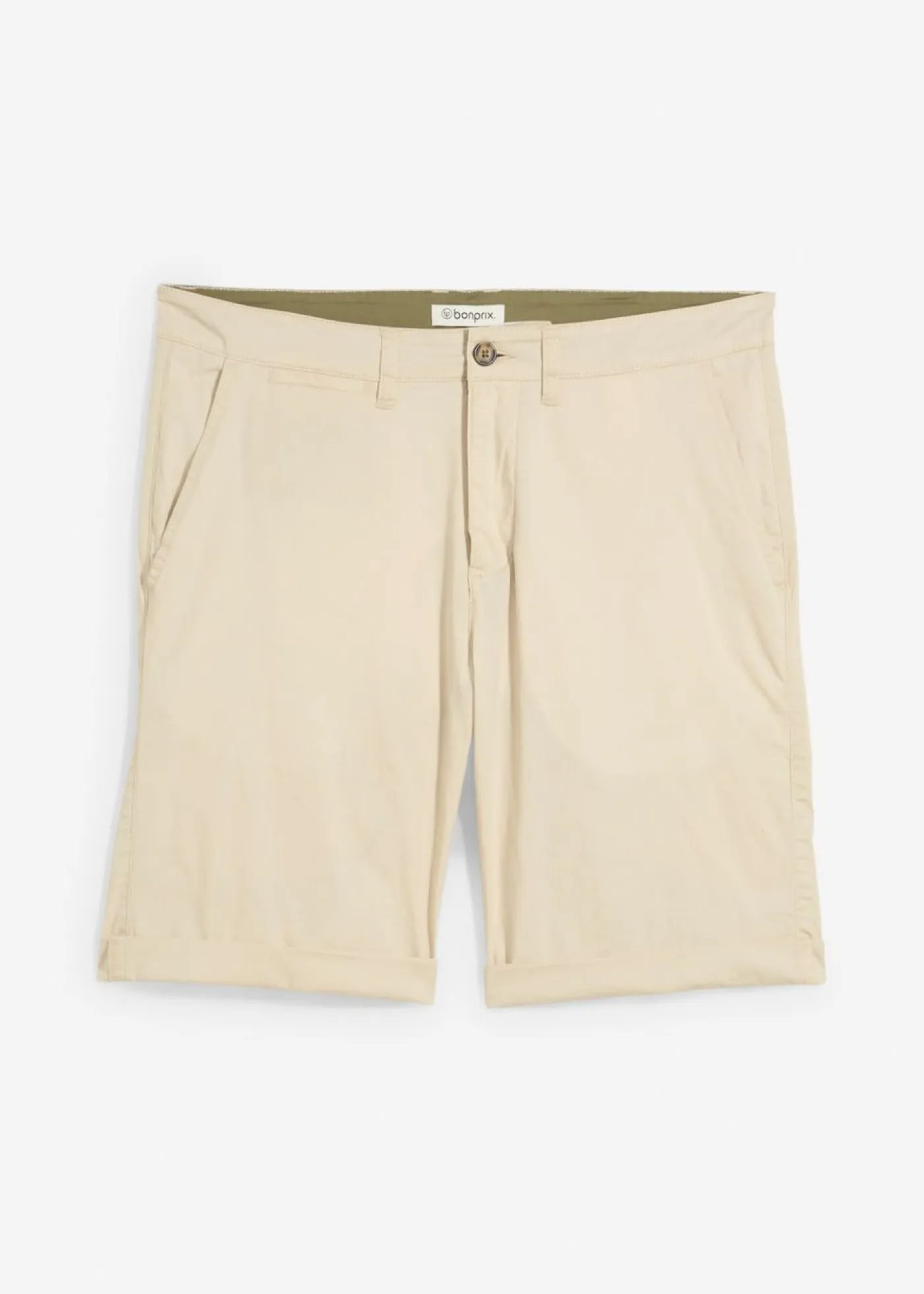 bonprix bonprix Shorts|Básicos En Rebajas>Bermuda tipo chino de corte regular Arena claro