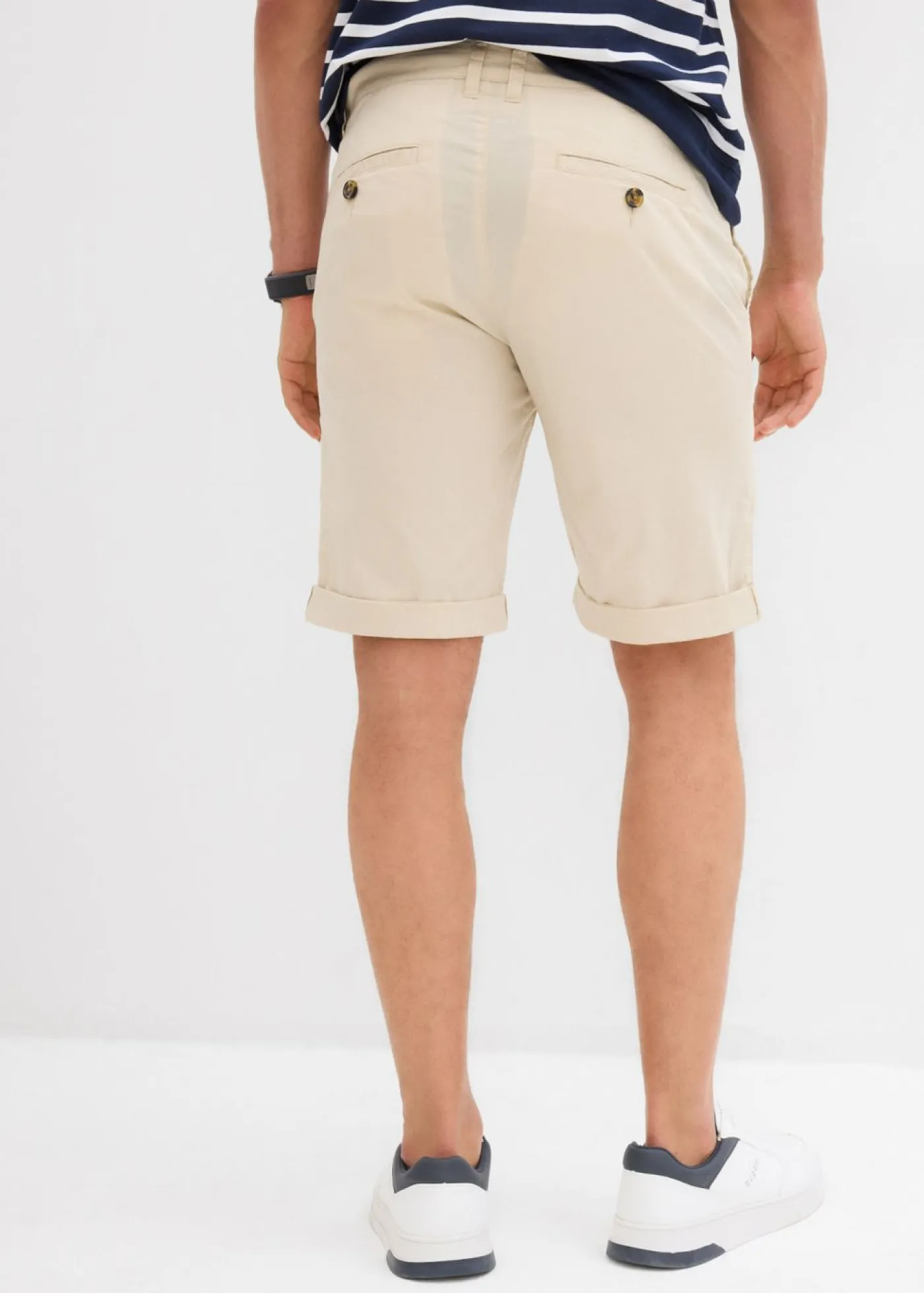 bonprix bonprix Shorts|Básicos En Rebajas>Bermuda tipo chino de corte regular Arena claro