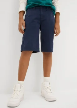 bonprix bonprix Ropa 9 A 16 Años·Shorts>Bermuda tipo chino de corte regular Azul marino