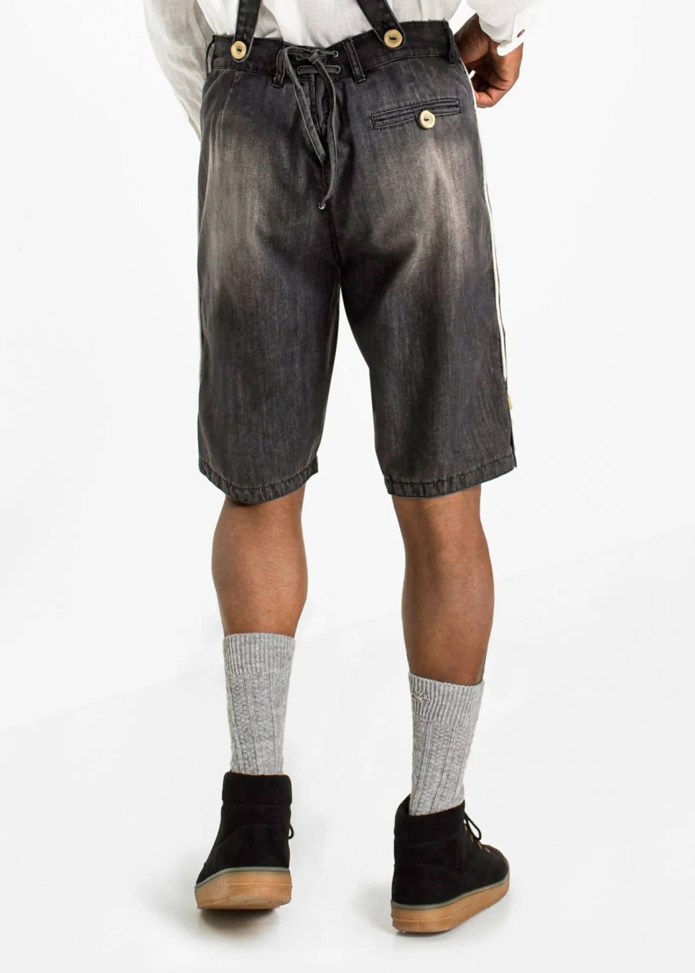 bonprix bonprix Shorts|Vaqueros>Bermuda vaquera de punto Negro denim