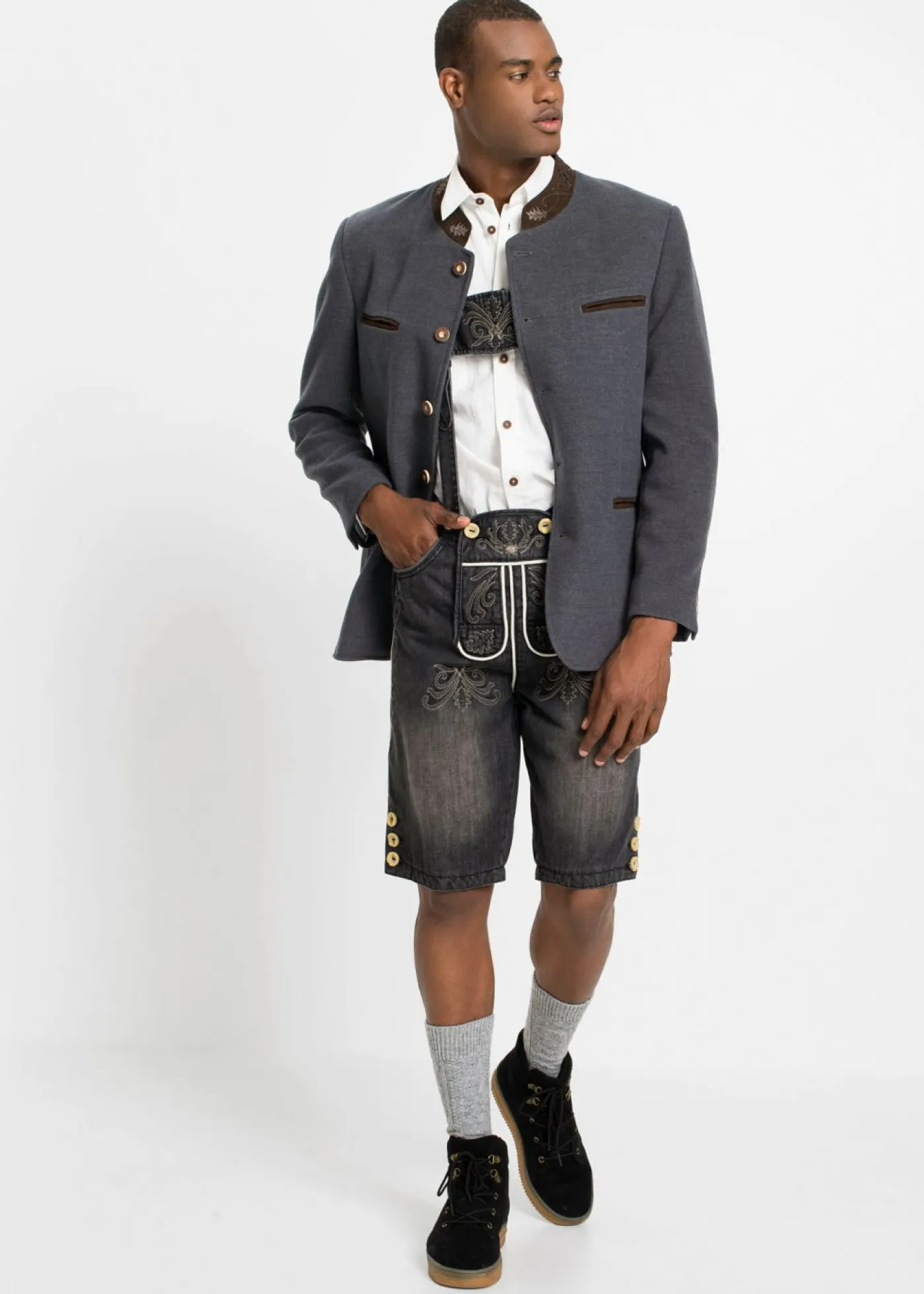 bonprix bonprix Shorts|Vaqueros>Bermuda vaquera de punto Negro denim