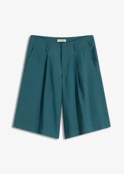 bonprix bonprix Shorts|Pantalones>Bermudas anchas con pinzas verde pimiento