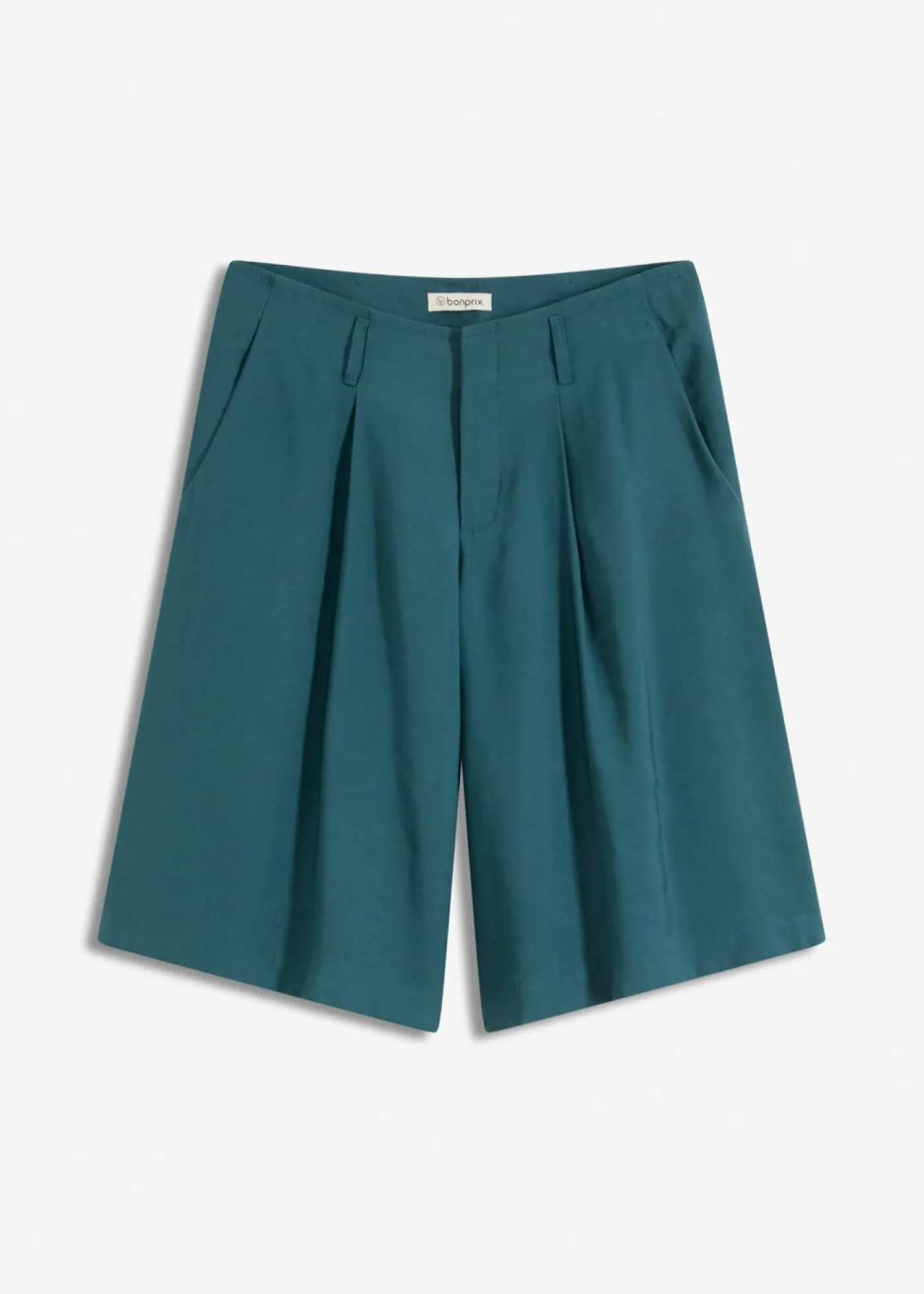 bonprix bonprix Shorts|Pantalones>Bermudas anchas con pinzas verde pimiento