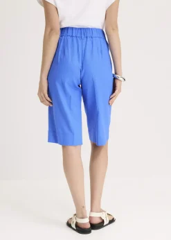 Mujer bonprix bonprix Bermudas anchas de mezcla de lino vaporoso