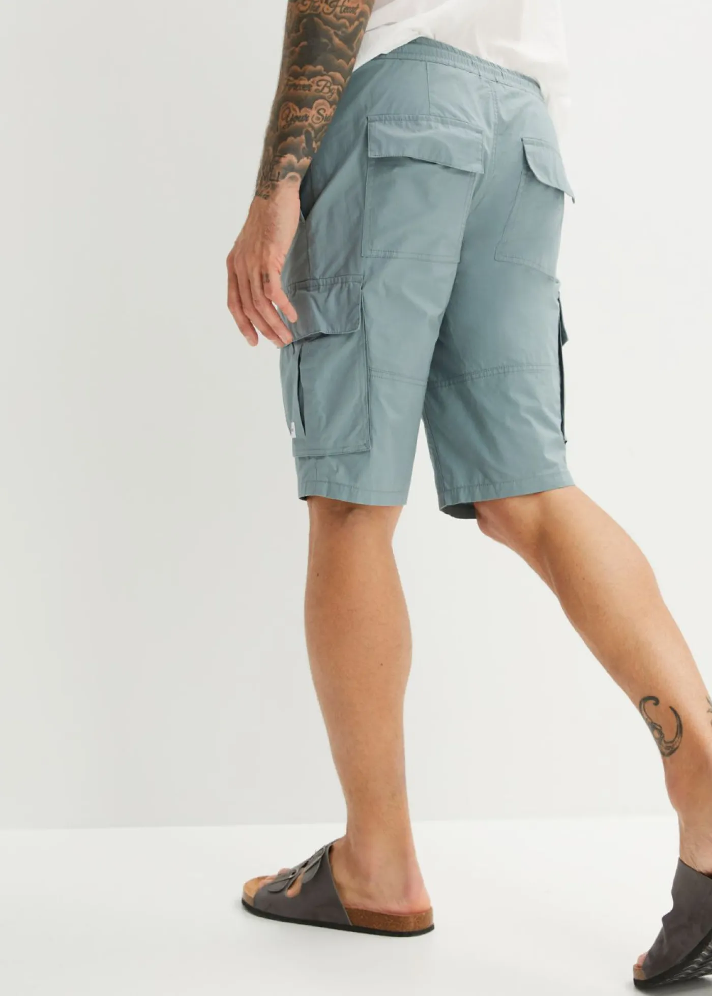 Hombre bonprix bonprix Bermudas cargo, con cintura elástica, corte regular