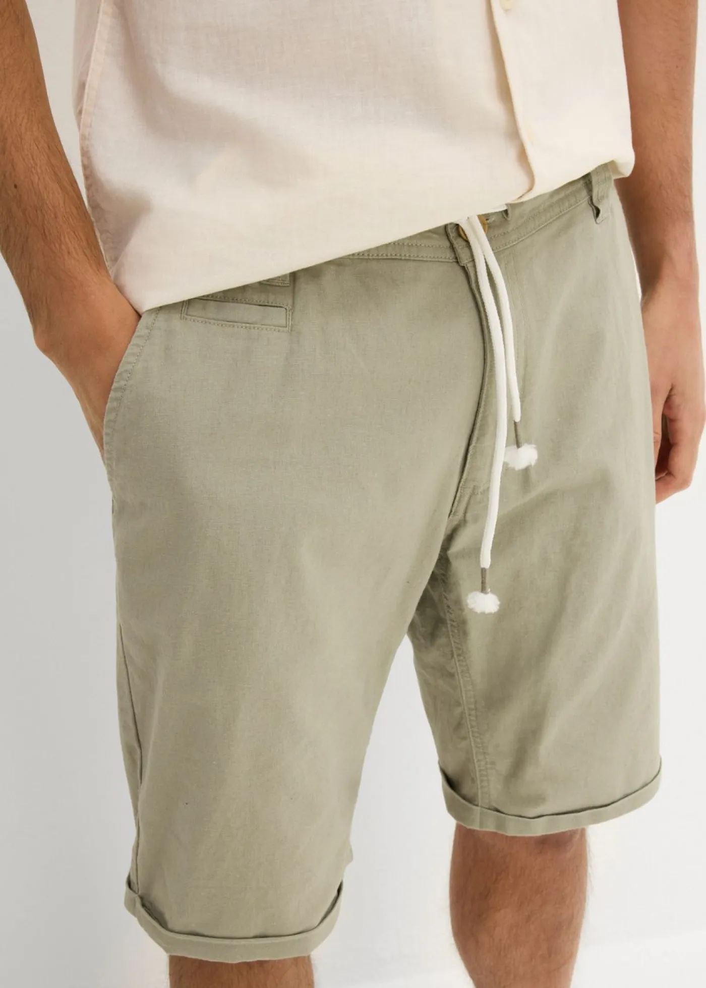 Hombre bonprix bonprix Bermudas con lino y corte regular