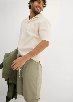 Hombre bonprix bonprix Bermudas con lino y corte regular