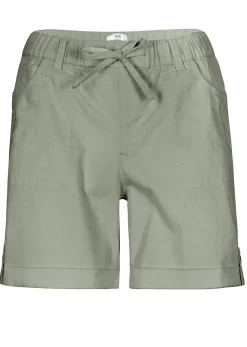 bonprix bonprix Shorts|Pantalones>Bermudas de algodón con cinturilla elástica Verde