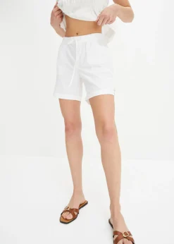 Mujer bonprix bonprix Bermudas de algodón con cinturilla elástica