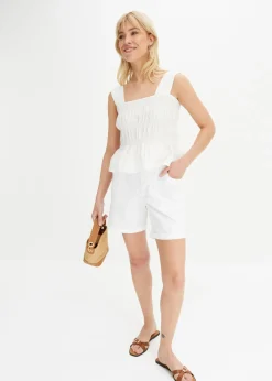 Mujer bonprix bonprix Bermudas de algodón con cinturilla elástica