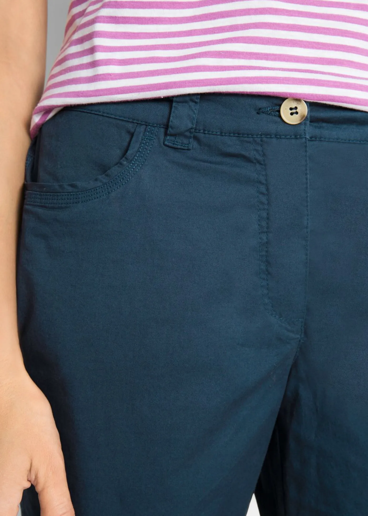 Mujer bonprix bonprix Bermudas de algodón con cinturilla cómoda