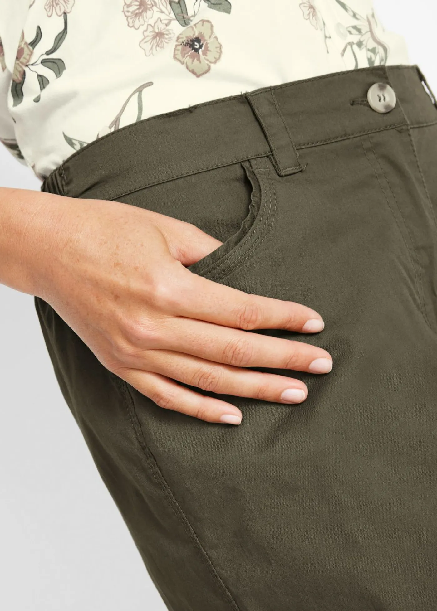 Mujer bonprix bonprix Bermudas de algodón con cinturilla cómoda