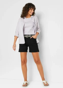 Mujer bonprix bonprix Bermudas de algodón con cinturilla elástica