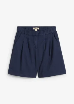 bonprix bonprix Esenciales|Shorts>Bermudas de algodón puro Azul marino