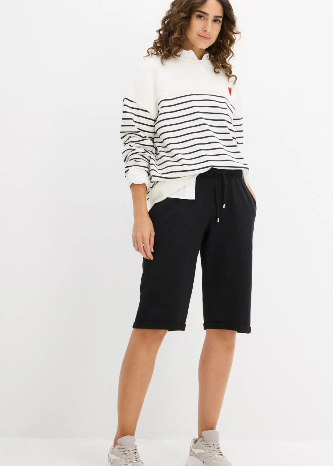 Mujer bonprix bonprix Bermudas de chándal con dobladillo