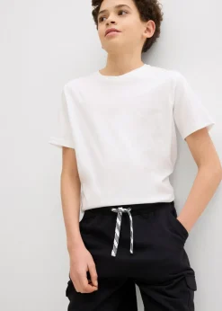 Niños bonprix bonprix Bermudas de chándal de algodón orgánico puro con bolsillos tipo cargo