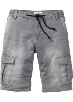 bonprix bonprix Shorts|Vaqueros>Bermudas de chándal estilo vaquero, regular fit Vaquero gris claro