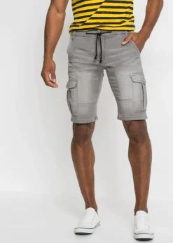 bonprix bonprix Shorts|Vaqueros>Bermudas de chándal estilo vaquero, regular fit Vaquero gris claro