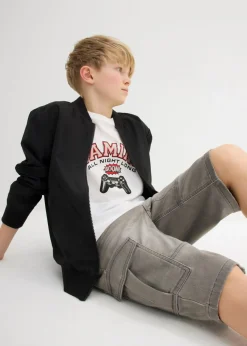 Niños bonprix bonprix Bermudas de chándal estilo vaquero, regular fit