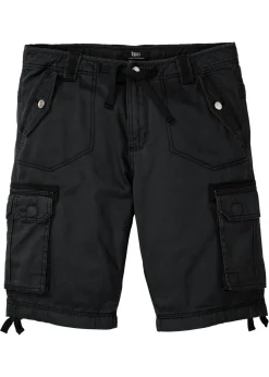bonprix bonprix Shorts|Pantalones>Bermudas de estilo cargo, regular fit Negro