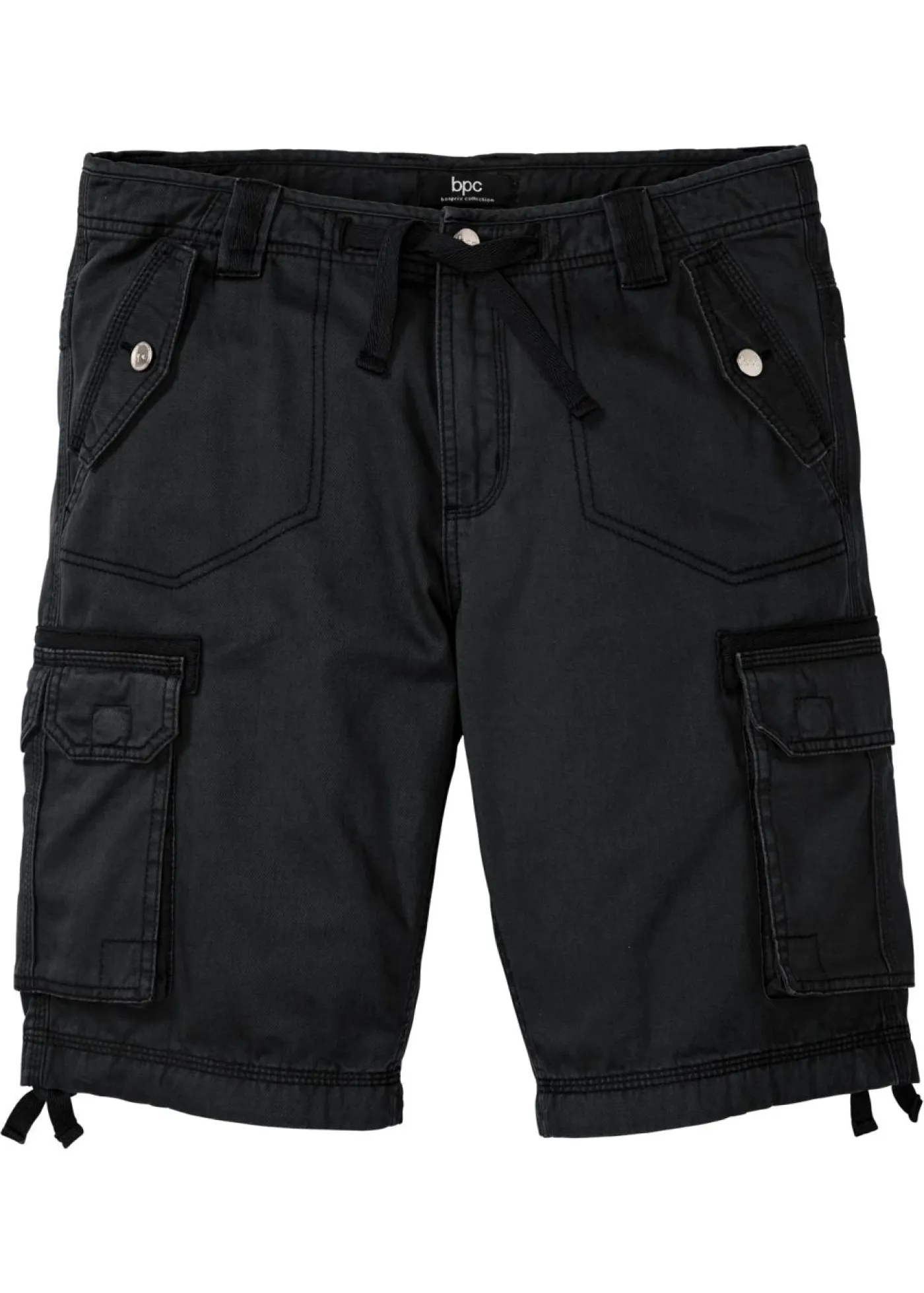 bonprix bonprix Shorts|Pantalones>Bermudas de estilo cargo, regular fit Negro