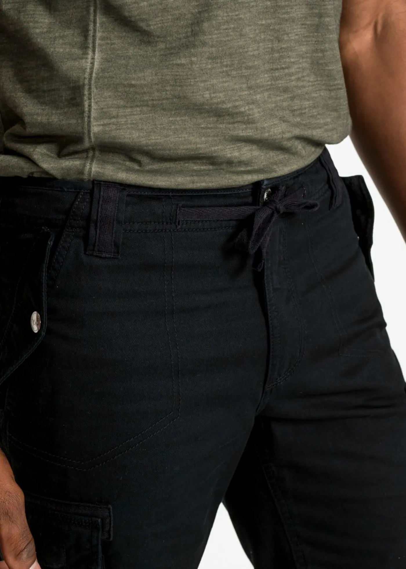 bonprix bonprix Shorts|Pantalones>Bermudas de estilo cargo, regular fit Negro