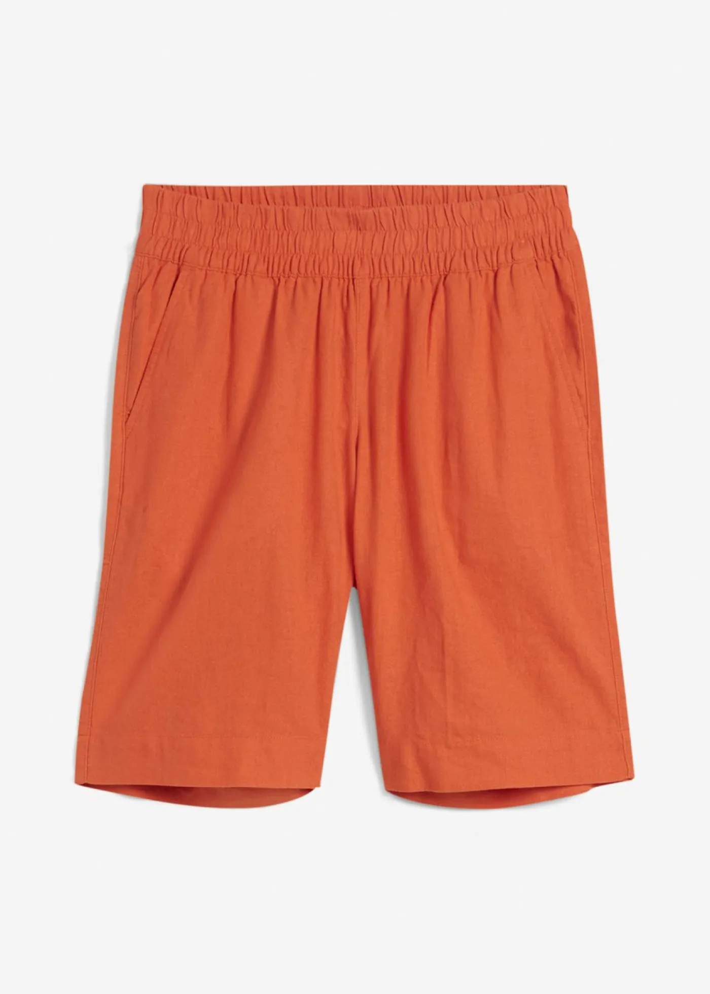 bonprix bonprix Shorts|Pantalones>Bermudas de mezcla de lino y viscosa Naranja cobrizo