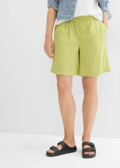 Mujer bonprix bonprix Bermudas de mezcla de lino y algodón