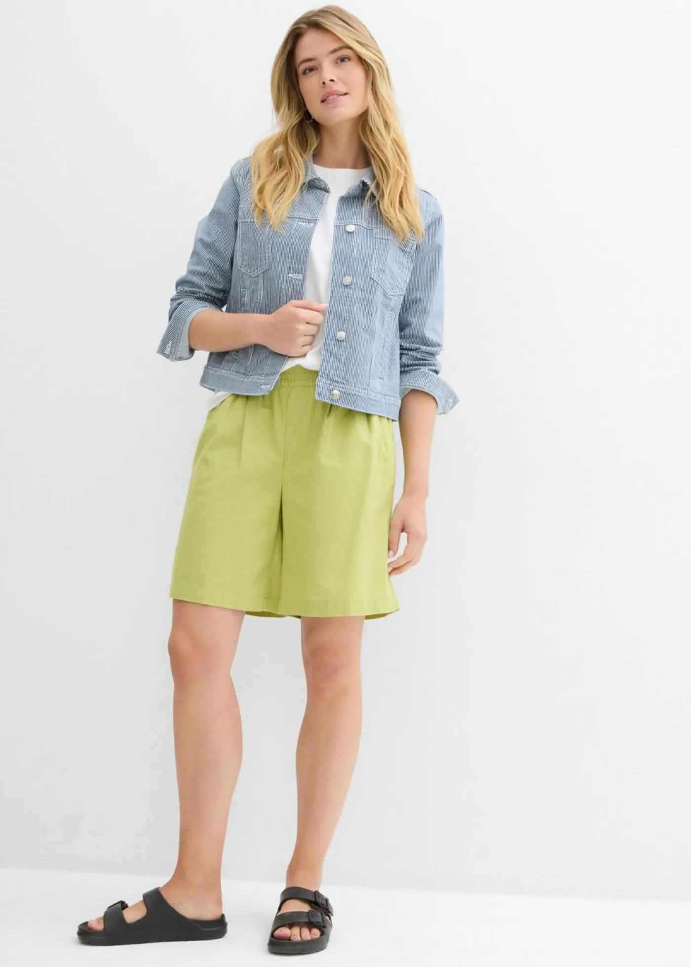 Mujer bonprix bonprix Bermudas de mezcla de lino y algodón