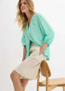 Mujer bonprix bonprix Bermudas de mezcla de viscosa fluida