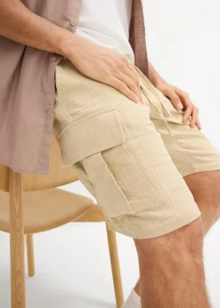 Hombre bonprix bonprix Bermudas de muselina ligera con corte regular